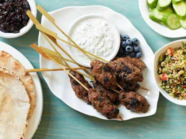 Blueberry Flatbread and Lamb Kebab Recipes