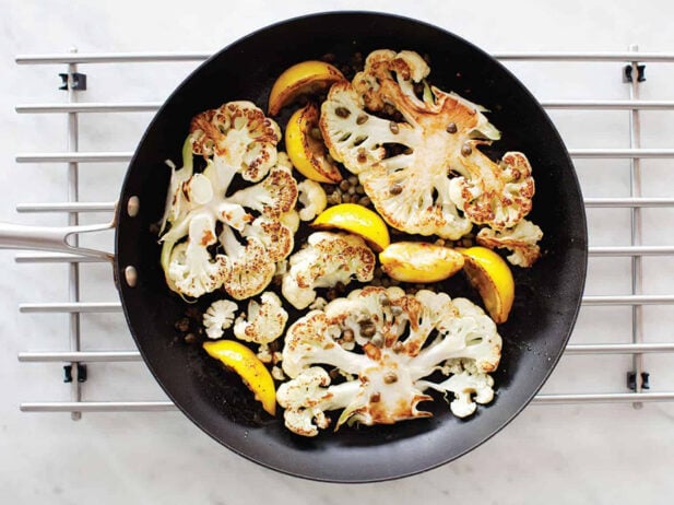 Cauliflower Steaks with Capers and Caramelized Lemon