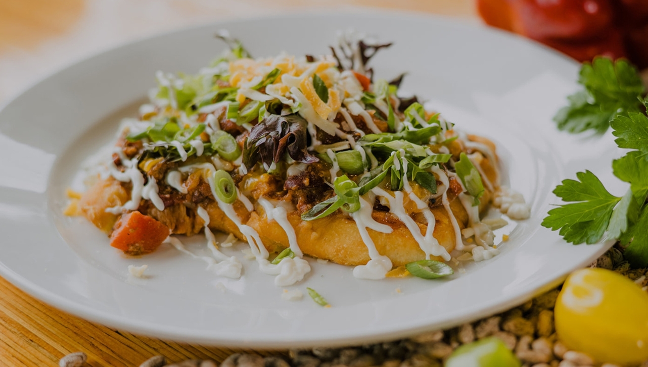 a beautiful flour, cheese and vegetable cuisine