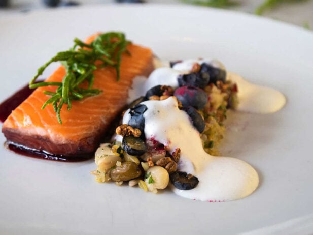 Cibo Trattoria Salmon and Blueberries Recipe
