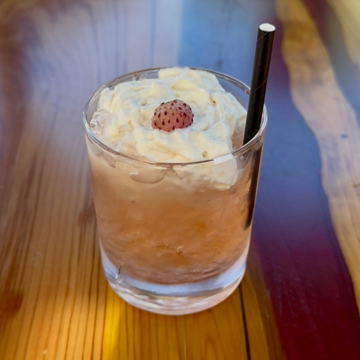 Strawberries & cream cocktail
