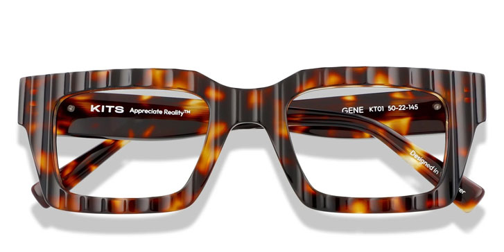 a pair of fashion brown patterned eyeglasses