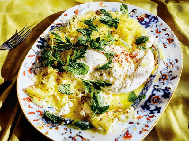 Recipe: Lemony Spaghetti Squash With Burrata and Herbs