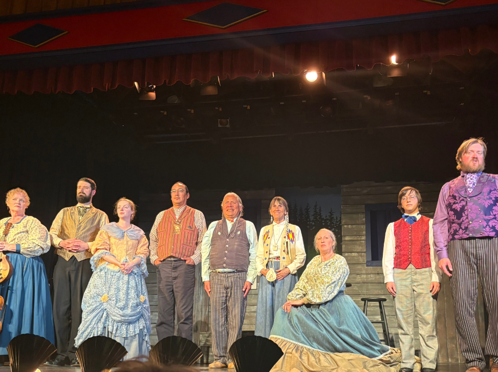 actors on stage at a live show at the Theatre Royal in Barkerville