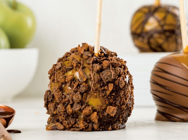 Milk Chocolate-Covered Caramel Apples