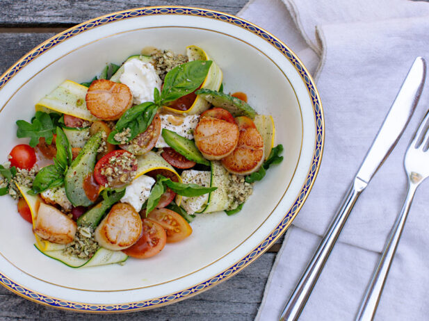 Heirloom Tomato Salad with Burrata and Tomato Vinaigrette