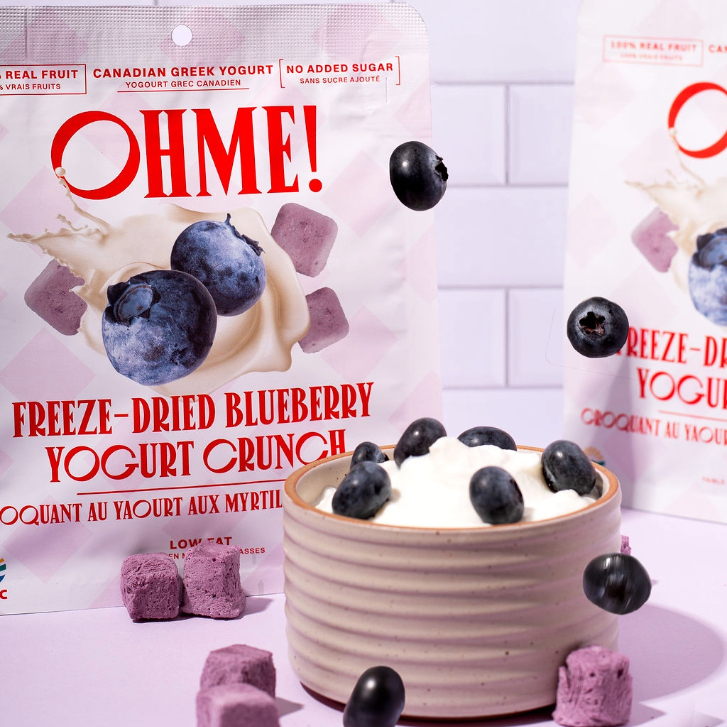 OHME! freeze dried blueberries yogurt crunch