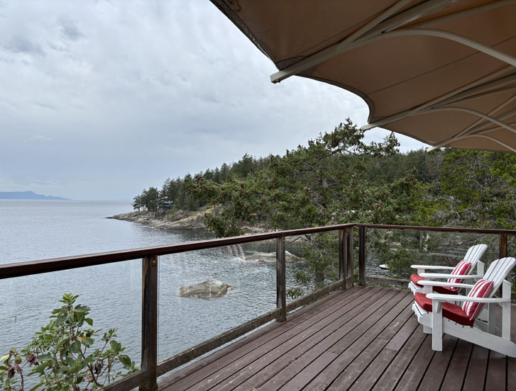 ocean view from a relaxing balcony