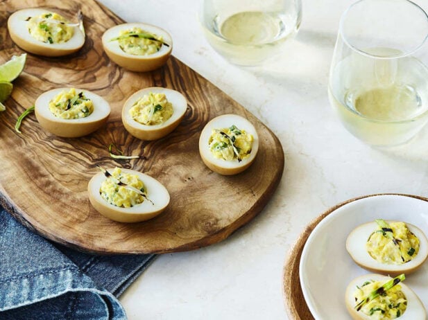 Soy-stained Devilled Eggs and Dungeness Crab Recipe