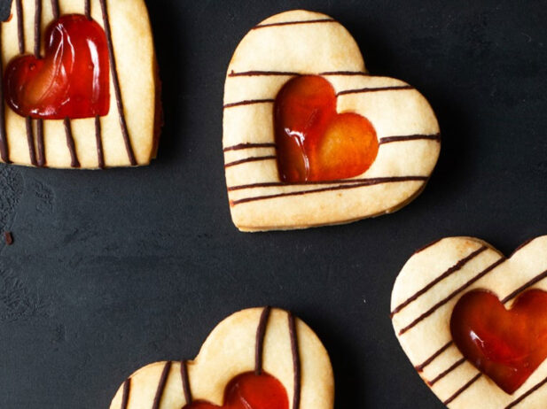 Heart-shaped Shortbread Cookies