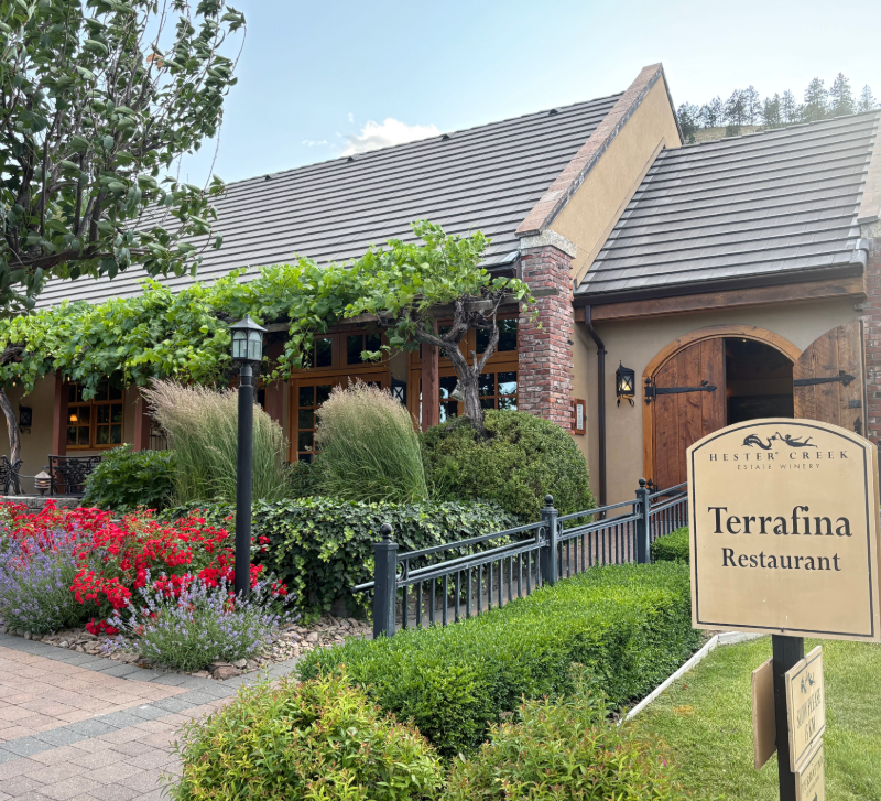 Terrafina restaurant exterior at Hester Creek 