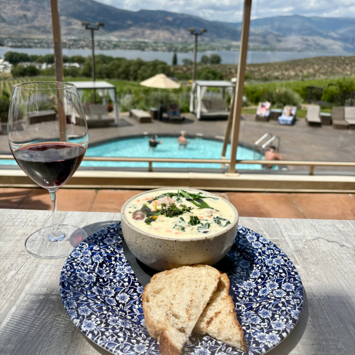 Meal from the bear, the fish, the root and the berry restaurant at spirit ridge 