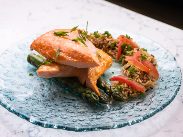 Recipe: Maple-Dijon Cured Wild B.C. Sockeye Salmon with Grilled Asparagus