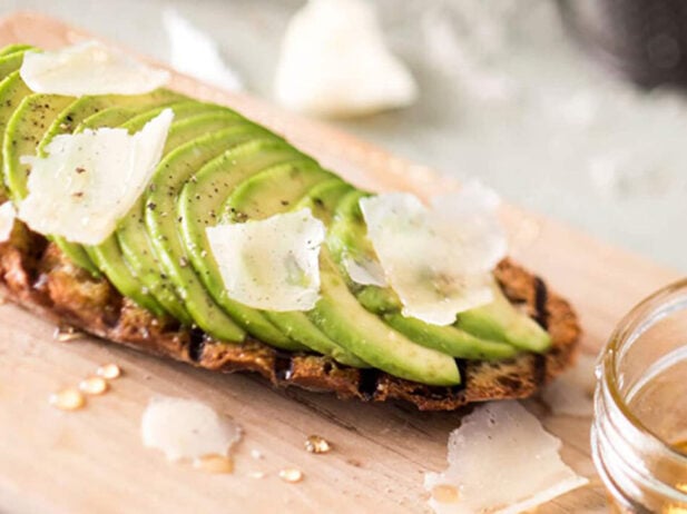 Open-faced Avocado Sandwich with Honey and Sea Salt