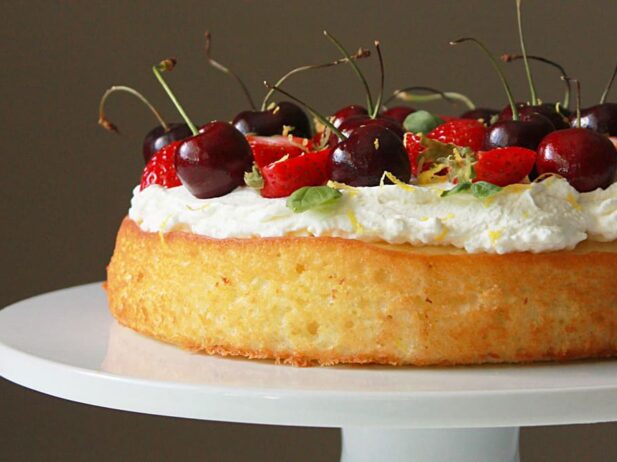 Lemon Yogurt Cake with Fresh Berries